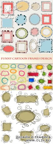 Funny cartoon frames design 0399