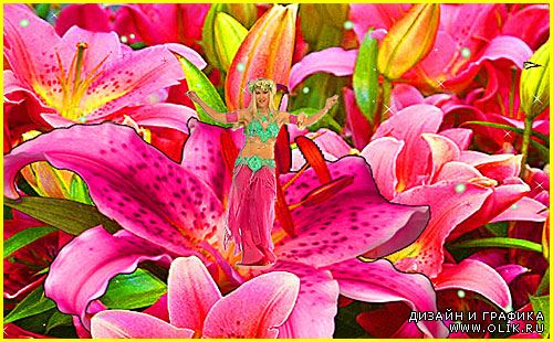 Фоновый футаж - Танцующий цветок