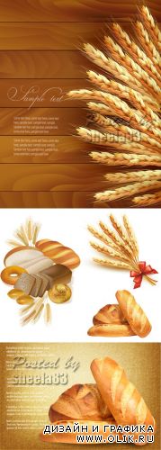 Bread & Wheat Ears Vector