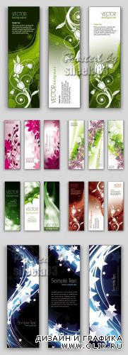 Abstact Color Banners Vector