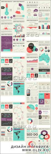 Инфографика, часть 27/ Infographics design template with numeration, part 27