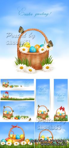 Easter Cards & Banners Vector