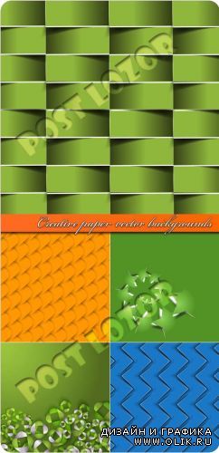 Креативные бумажные фоны | Creative paper vector backgrounds