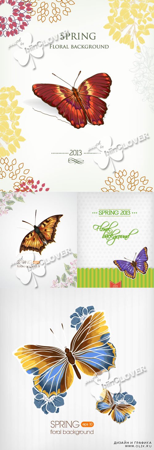Background with butterflies 0412
