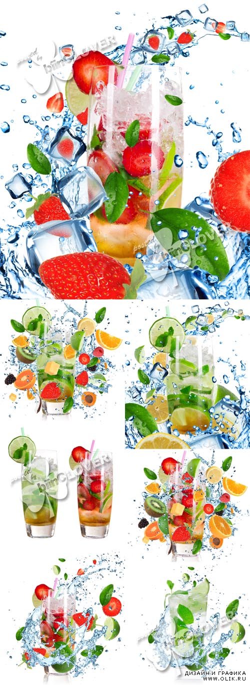 Fruit cocktail with splashing 0413