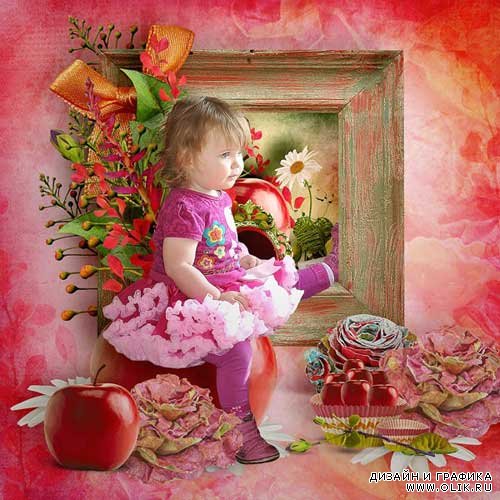 Цветочный скрап-набор - В розовых объятиях