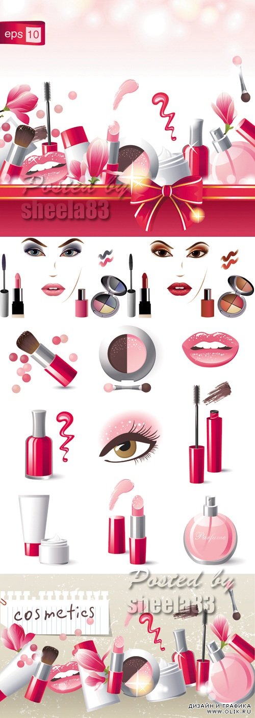 Cosmetics & Make-Up Vector