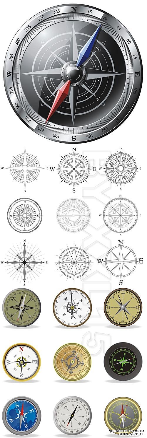 Compass vector set