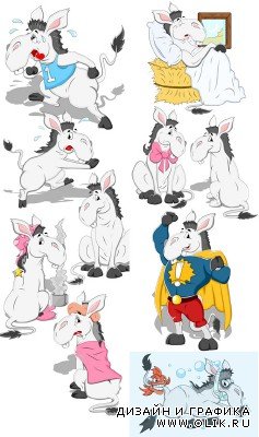 Donkey Vector Illustrations