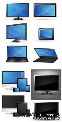 Monitor Tablets and Phone Vectors