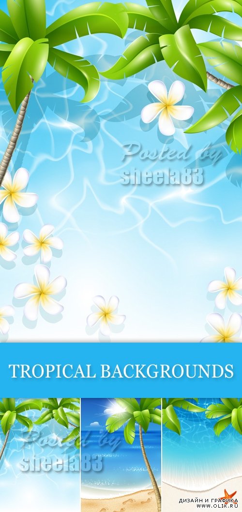 Tropical Backgrounds Vector