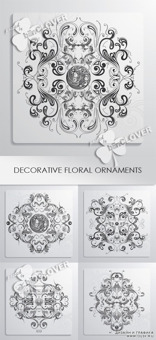 Decorative floral ornaments 0423