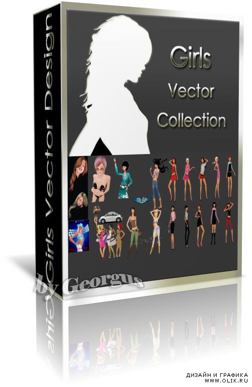 Very large vector collection of girls