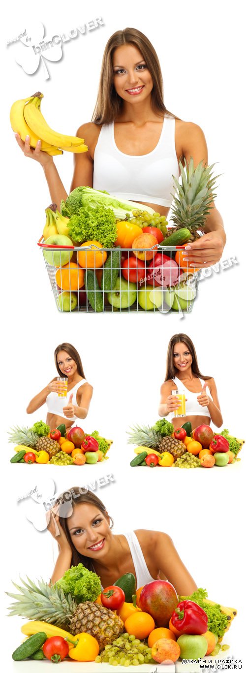 Woman with fruits and vegetables 0424