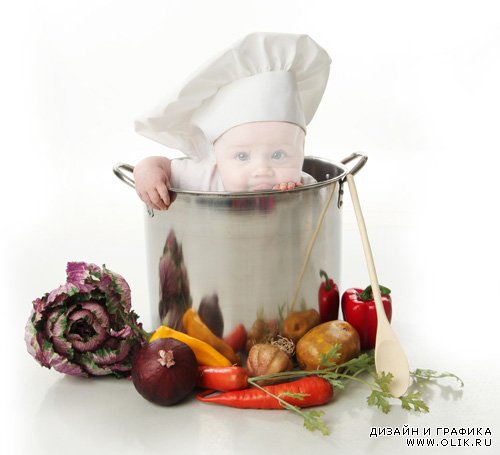 Шаблон для детей - Маленький помощник на кухне