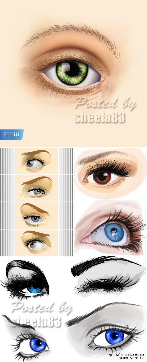 Various Eyes Vector