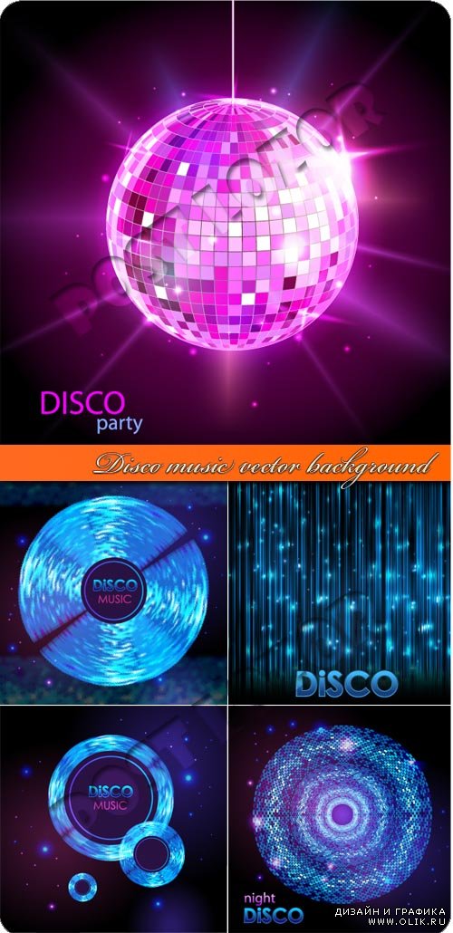Диско музыка фоны | Disco music vector background