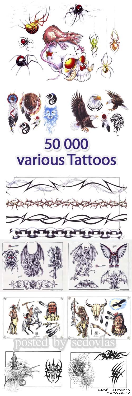 50 000 various Tattoos