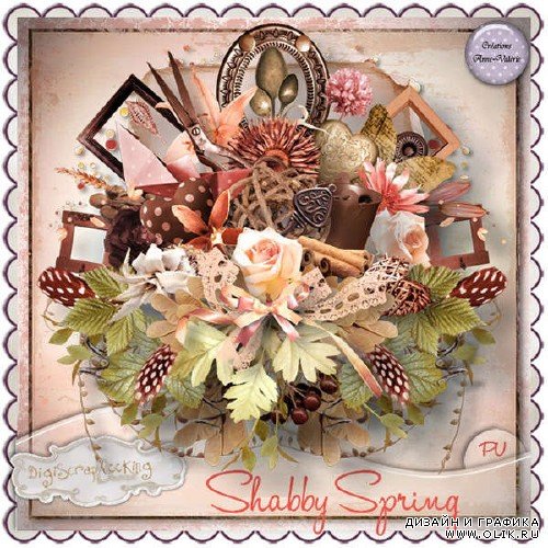 Комплект для скрапбукинга - Shabby Spring