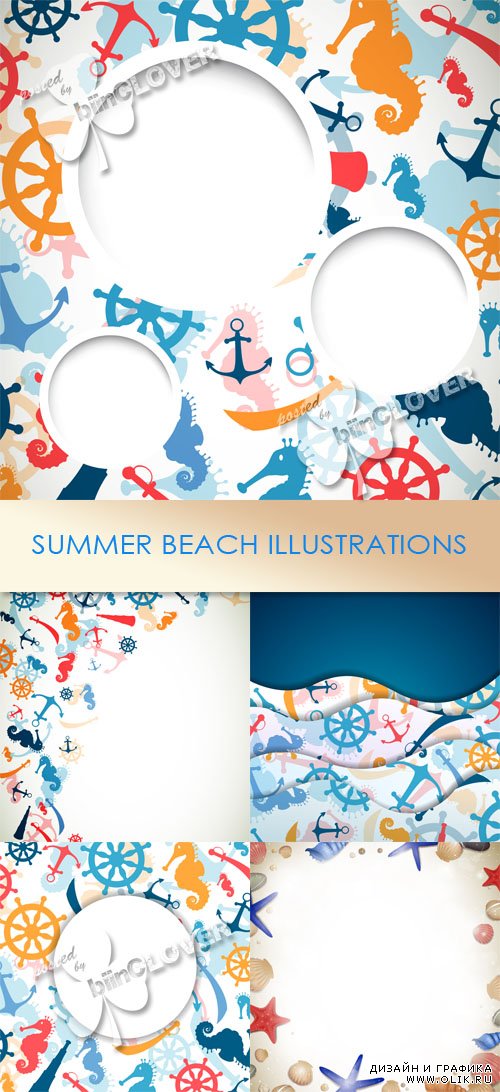 Summer beach illustrations 0440