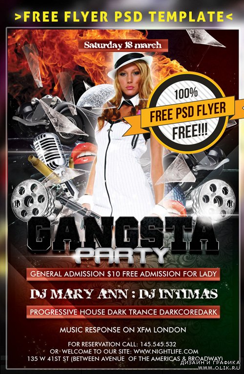 Gangsta Party - Flyer PSD Template