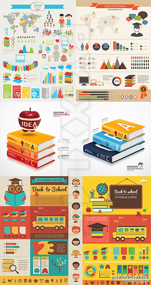 School and education infographics