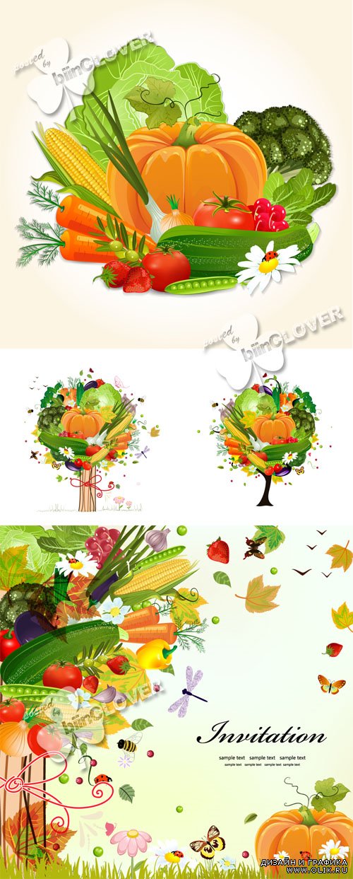 Autumn decorative tree with vegetables 0453