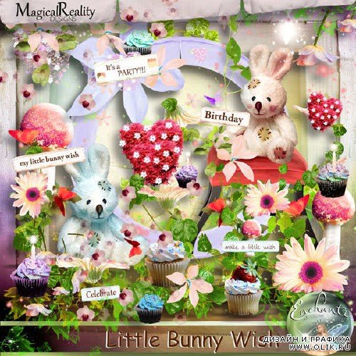 Красивый скрап-наборчик - Little Bunny Wish