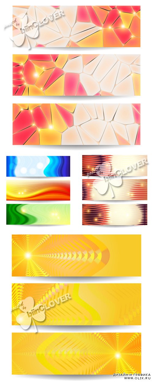 Abstract bright banners 0456
