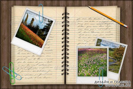 Notebook Photo Template Background