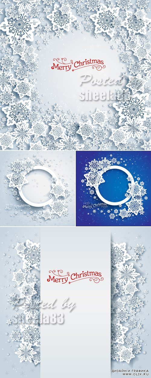 Snowflakes Backgrounds Vector