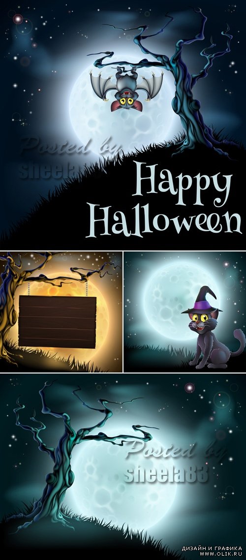 Halloween 2013 Backgrounds Vector 2