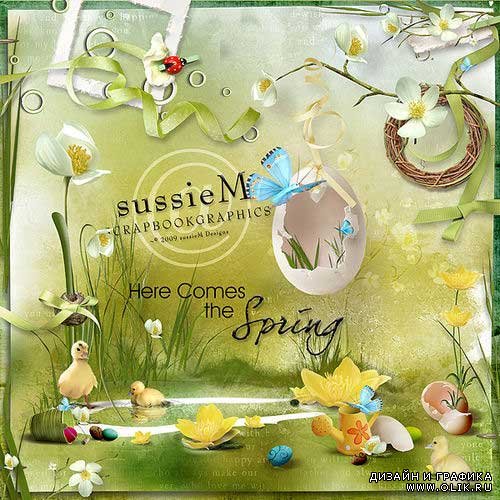 Весенний скрап-комплект - Сюда пришла весна