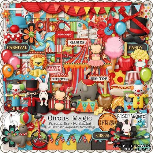 Яркий детский скрап-комплект - Цирковая магия