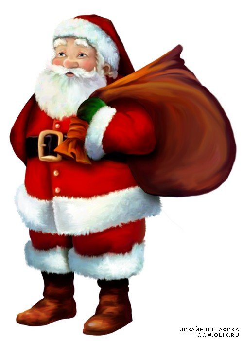 Тот самый Санта - изображения Санта Клауса на прозрачном фоне