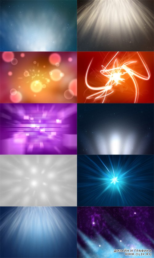 10 Abstract Light Backgrounds PSD