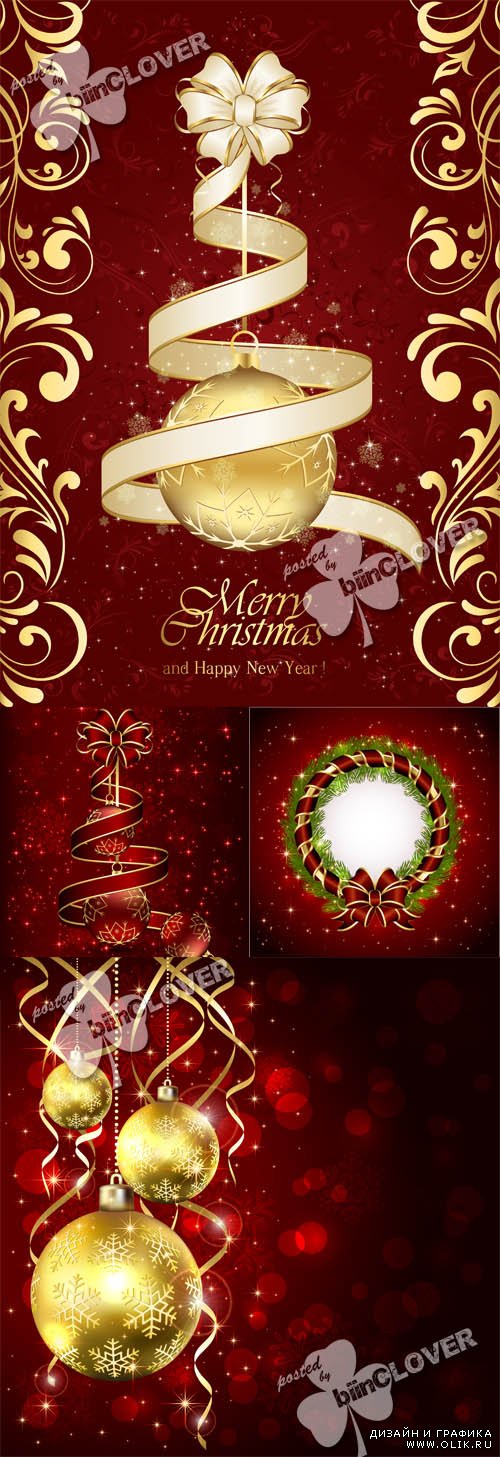 Christmas cards with bow 0525