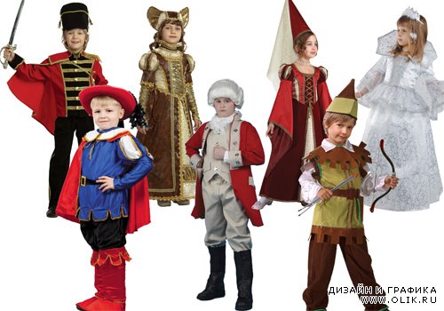 Клипарт - Новогодние детские костюмы
