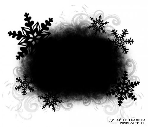 Зима - Набор зимних и новогодних масок для графических работ