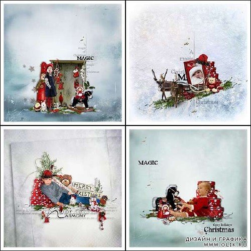 Праздничный скрап-комплект - Ожидая Санта-Клауса