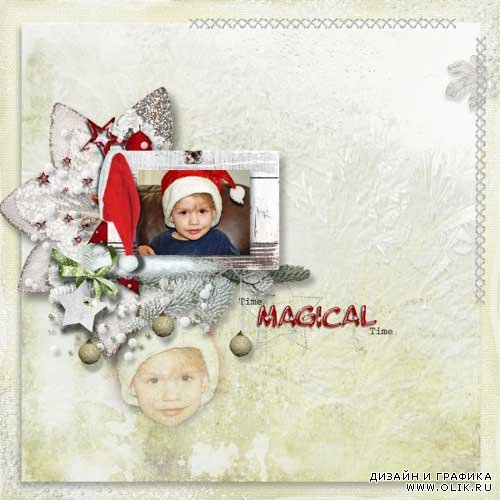 Очаровательный рождественский скрап-комплект - Мечтания о белоснежном Рождестве