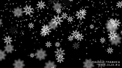 Snowflakes 01 Loop Play (снежинки). Snow vol.4