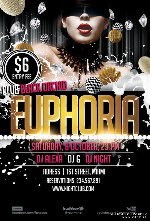 Euphoria Party - Flyer PSD Template