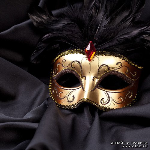 Растровый клипарт - Карнавальные маски 2