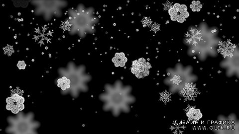Snowflakes 01a Loop Play (снежинки). Snow vol.5