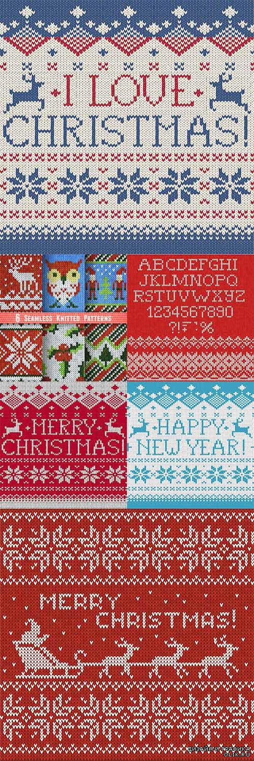 Knitted Christmas backgrounds - Вязаные Рождественские фоны