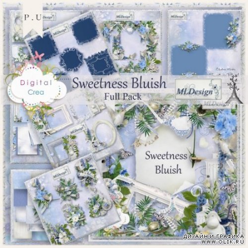 Scrap-kit Sweetness Bluish
