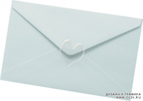 Конверты  и почтовые карточки - клипарт на прозрачном фоне