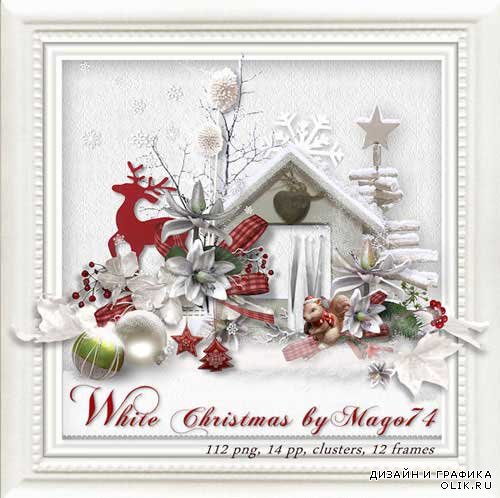 Прекрасный рождественский скрап-комплект - Рождество в белом