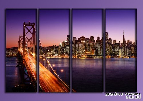 Полиптих - Огни ночного Сан - Франциско